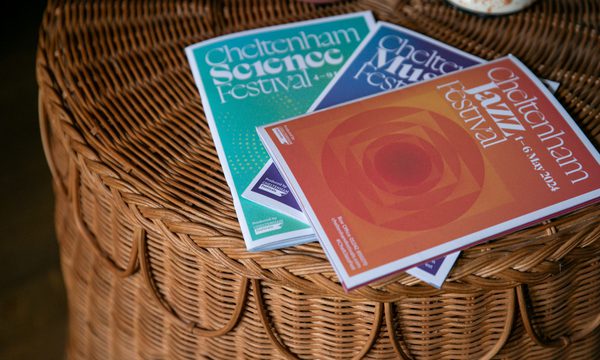 Brochure stack on ratan