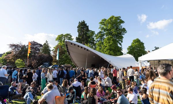 Crowd at the Jazz Festival free stage