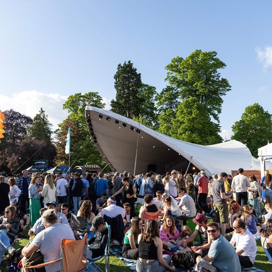 Crowd at the Jazz Festival free stage