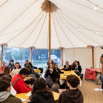 Children enjoying an event at Cheltenham Literature Festival