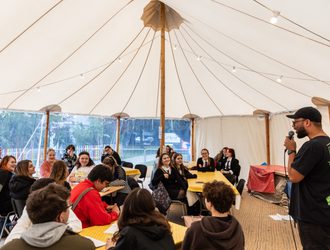 Children enjoying an event at Cheltenham Literature Festival