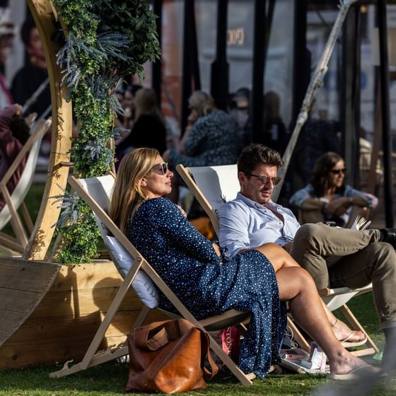 Literature Festival 2023 crowds relaxing