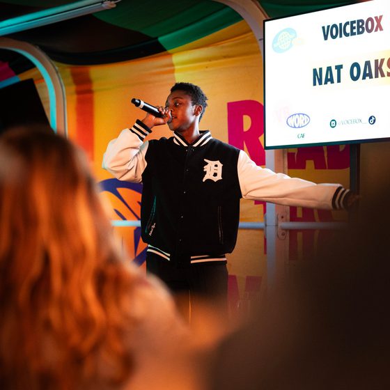 Nat Oaks on VOICEBOX stage