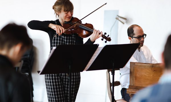 Person playing violin
