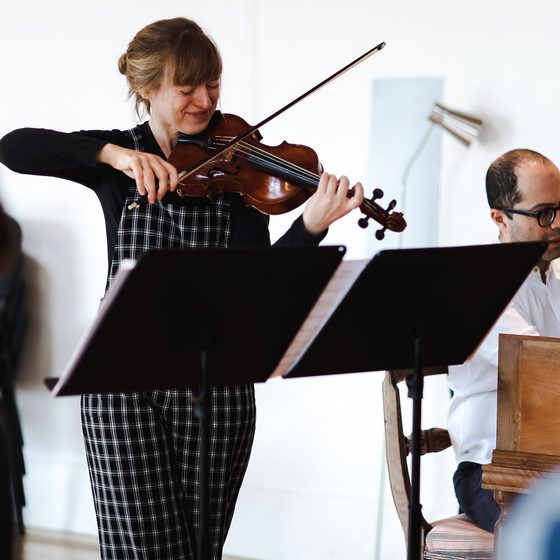 Person playing violin