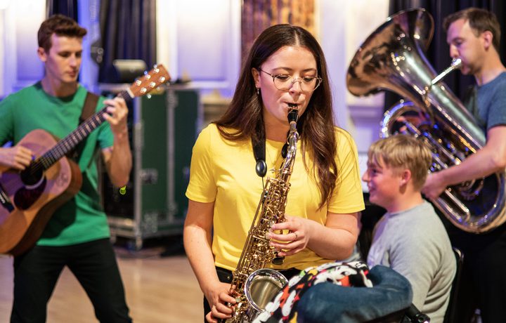 Musicians performing at the Relaxed Concert