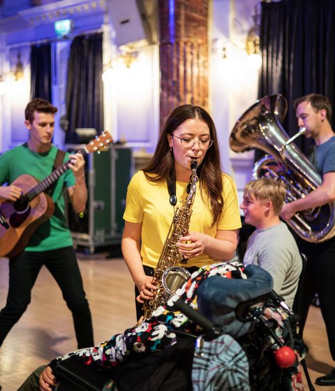 Musicians performing at the Relaxed Concert
