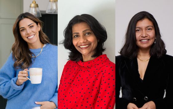 Hazel Wallace, Madhavi Vellayan and Ruby Raut