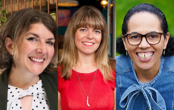 A composite of three headshots of Claudia Hammond, Amanda Daley and Caroline Williams