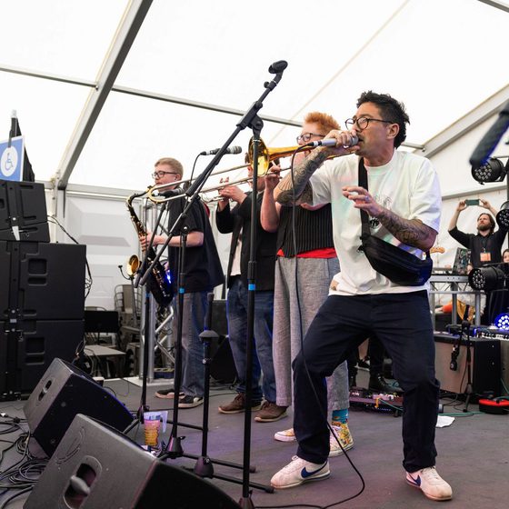 Dub Catalyst on stage at JF24