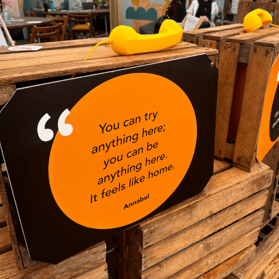 Sign with quote