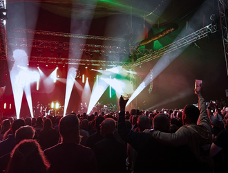 Crowd inside venue at Jazz Festival