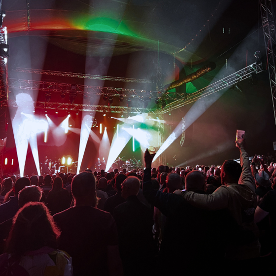 Crowd inside venue at Jazz Festival