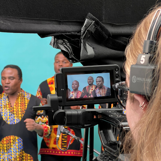 Behind the scenes filming