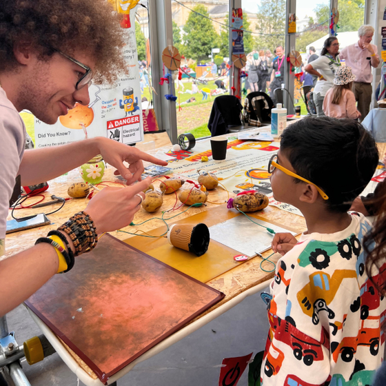 Kid enjoying Makershack
