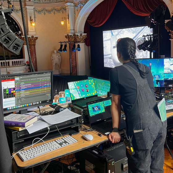 Sound and light desk in Town Hall
