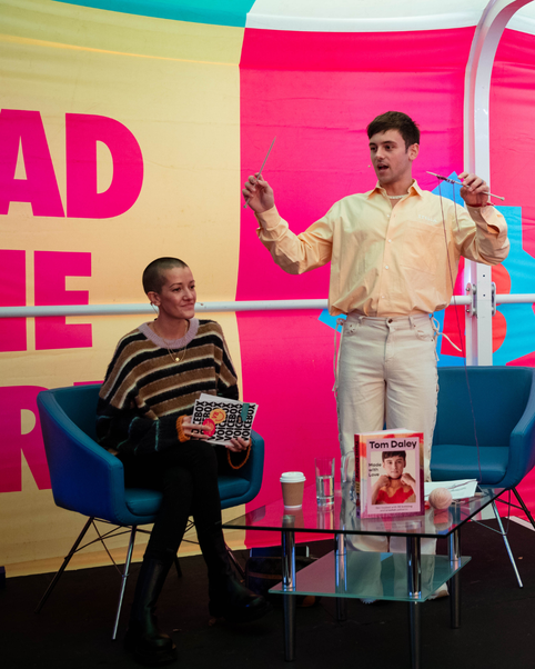 Tom Daly being interviewed during a VOICEBOX event