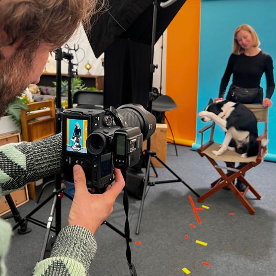 Photography set behind the scenes