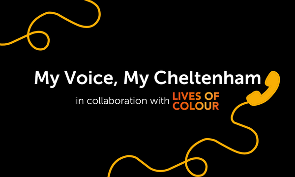 My Voice, My Cheltenham sign